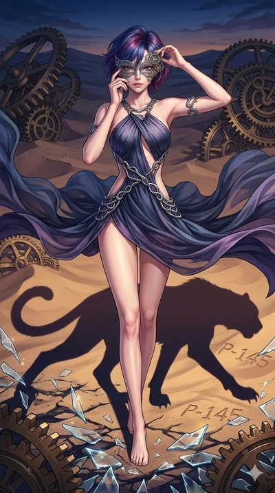 score_9, masterpiece, best quality, ultra-detailed, Set A: High-budget Anime Keyframe, Japanese woman. Low angle cowboy shot filling the entire 9:16 frame with her statuesque presence. Floating through a burning rose garden, as gravity fails and ever