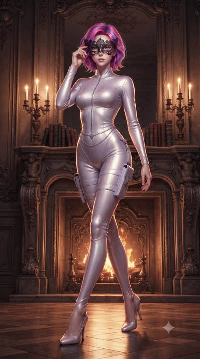 score_9, masterpiece, best quality, ultra-detailed, high-budget anime keyframe, editorial fashion photography, tasteful artistic composition, Caucasian woman. low angle full-body shot from head to toe showing her feet, filling the entire 9:16 vertica