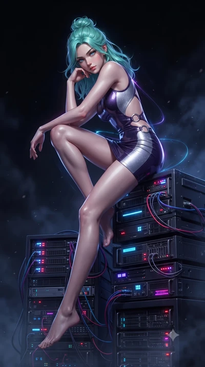 score_9, masterpiece, best quality, ultra-detailed, high-budget anime keyframe, editorial fashion photography, tasteful artistic composition, Japanese woman. low angle full-body shot from head to toe showing her feet, filling the entire 9:16 vertical