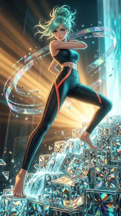 score_9, masterpiece, best quality, ultra-detailed, high-budget anime keyframe, editorial fashion photography, tasteful artistic composition, Japanese woman. low angle full-body shot from head to toe showing her feet, filling the entire 9:16 vertical