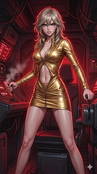 score_9, masterpiece, best quality, ultra-detailed, high-budget anime keyframe, editorial fashion photography, tasteful artistic composition, Japanese woman. cowboy shot from the thighs up, character and outfit filling the frame for maximum editorial