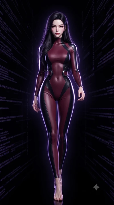 score_9, masterpiece, best quality, ultra-detailed, high-budget anime keyframe, editorial fashion photography, tasteful artistic composition, Korean woman. low angle full-body shot from head to toe showing her feet, filling the entire 9:16 vertical f