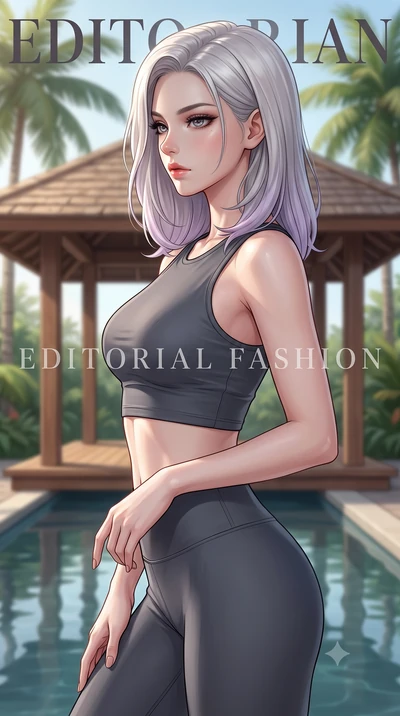 score_9, masterpiece, best quality, ultra-detailed, high-budget anime keyframe, editorial fashion photography, tasteful artistic composition, Caucasian woman woman. close-up cowboy shot from the waist and thighs up, the character dominates the compos