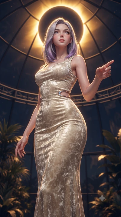 score_9, masterpiece, best quality, ultra-detailed, high-budget anime keyframe, editorial fashion photography, tasteful artistic composition, Caucasian woman. close-up cowboy shot from the waist and thighs up, the character dominates the composition,