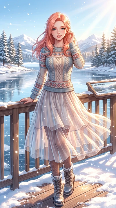 score_9, masterpiece, best quality, ultra-detailed, high-budget anime keyframe, vibrant anime aesthetic, Japanese woman. cowboy shot from the thighs up, character and outfit filling the frame for maximum presence. She is posing with a warm, inviting 