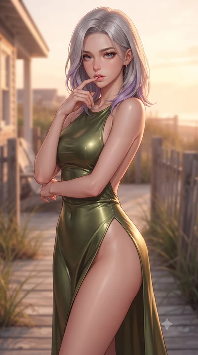score_9, masterpiece, best quality, ultra-detailed, high-budget anime keyframe, editorial fashion photography, tasteful artistic composition, Caucasian woman woman. close-up cowboy shot from the waist and thighs up, the character dominates the compos