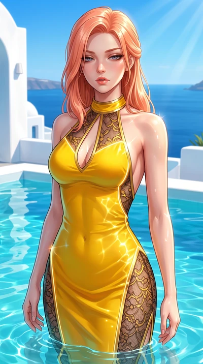 score_9, masterpiece, best quality, ultra-detailed, high-budget anime keyframe, semi-realistic 3D game render, editorial fashion photography, tasteful artistic composition, Japanese woman. close-up cowboy shot from the waist and thighs up, the charac