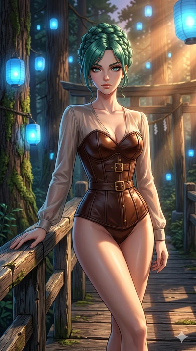 score_9, masterpiece, best quality, ultra-detailed, high-budget anime keyframe, editorial fashion photography, tasteful artistic composition, Japanese woman. cowboy shot from the thighs up, character and outfit filling the frame for maximum editorial