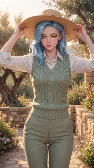 score_9, masterpiece, best quality, ultra-detailed, high-budget anime keyframe, editorial fashion photography, tasteful artistic composition, Korean woman woman. close-up cowboy shot from the waist and thighs up, the character dominates the compositi