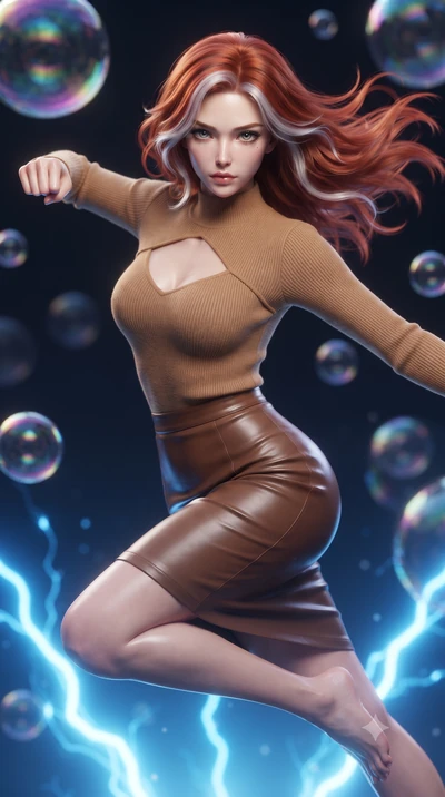 score_9, masterpiece, best quality, ultra-detailed, high-budget anime keyframe, editorial fashion photography, tasteful artistic composition, realistic cosplay photography, Caucasian woman, strictly human ears. close-up cowboy shot from the waist and