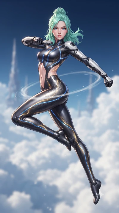 score_9, masterpiece, best quality, ultra-detailed, high-budget anime keyframe, editorial fashion photography, tasteful artistic composition, Japanese woman. low angle full-body shot from head to toe showing her feet, filling the entire 9:16 vertical