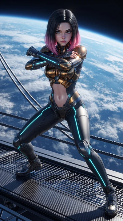 score_9, masterpiece, best quality, ultra-detailed, high-budget anime keyframe, editorial fashion photography, tasteful artistic composition, Korean woman. close-up cowboy shot from the waist and thighs up, the character dominates the composition, fi