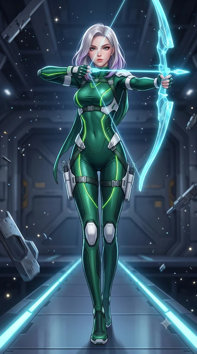score_9, masterpiece, best quality, ultra-detailed, high-budget anime keyframe, semi-realistic 3D game render, editorial fashion photography, tasteful artistic composition, Caucasian woman. low angle full-body shot from head to toe showing her feet, 