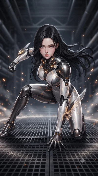 score_9, masterpiece, best quality, ultra-detailed, high-budget anime keyframe, editorial fashion photography, tasteful artistic composition, Korean woman. low angle full-body shot from head to toe showing her feet, filling the entire 9:16 vertical f
