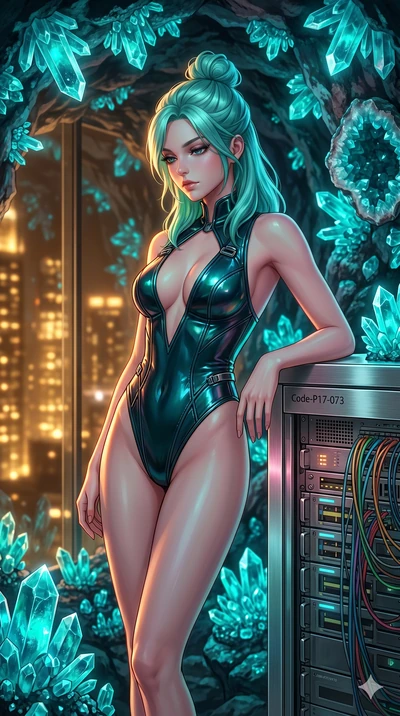 score_9, masterpiece, best quality, ultra-detailed, high-budget anime keyframe, editorial fashion photography, tasteful artistic composition, Japanese woman. cowboy shot from the thighs up, character and outfit filling the frame for maximum editorial