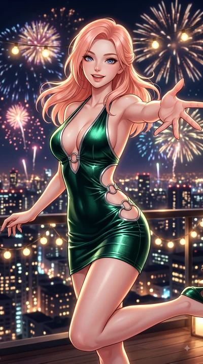 score_9, masterpiece, best quality, ultra-detailed, high-budget anime keyframe, editorial fashion photography, tasteful artistic composition, Japanese woman. close-up cowboy shot from the waist and thighs up, the character dominates the composition, 