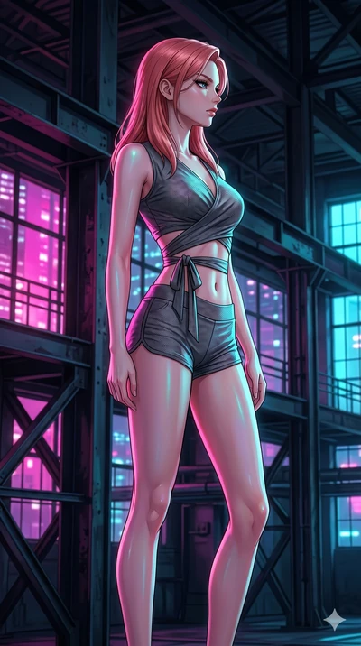 score_9, masterpiece, best quality, ultra-detailed, high-budget anime keyframe, editorial fashion photography, tasteful artistic composition, Japanese woman. cowboy shot from the thighs up, character and outfit filling the frame for maximum editorial