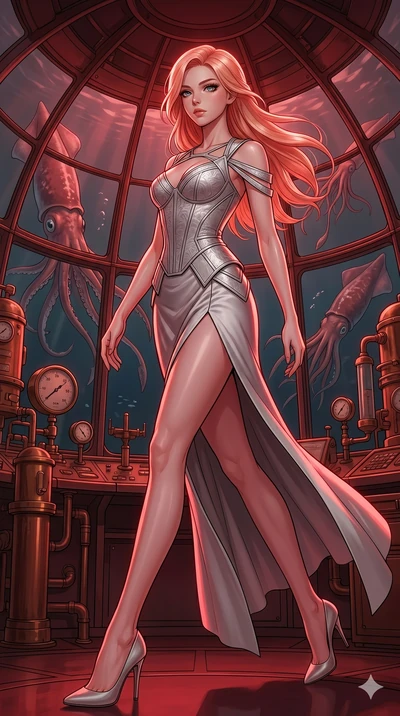 score_9, masterpiece, best quality, ultra-detailed, high-budget anime keyframe, editorial fashion photography, tasteful artistic composition, Japanese woman. low angle full-body shot from head to toe showing her feet, filling the entire 9:16 vertical