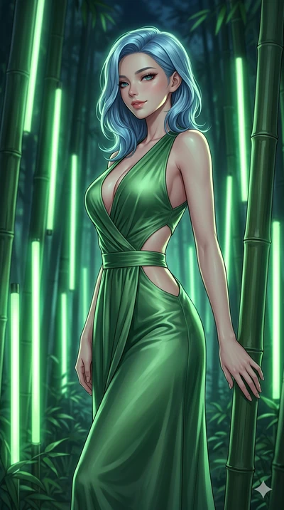 score_9, masterpiece, best quality, ultra-detailed, high-budget anime keyframe, editorial fashion photography, tasteful artistic composition, Korean woman. cowboy shot from the thighs up, character and outfit filling the frame for maximum editorial p