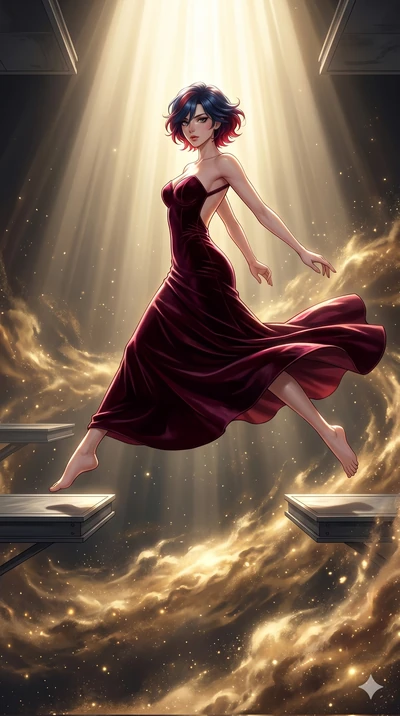 score_9, masterpiece, best quality, ultra-detailed, high-budget anime keyframe, editorial fashion photography, tasteful artistic composition, Korean woman. low angle full-body shot from head to toe showing her feet, filling the entire 9:16 vertical f
