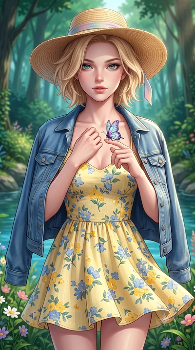 score_9, masterpiece, best quality, ultra-detailed, high-budget anime keyframe, semi-realistic 3D game render, editorial fashion photography, tasteful artistic composition, Caucasian woman. close-up cowboy shot from the waist and thighs up, the chara
