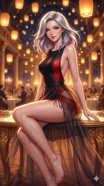 Caucasian woman. close-up cowboy shot from the waist and thighs up, the chara.