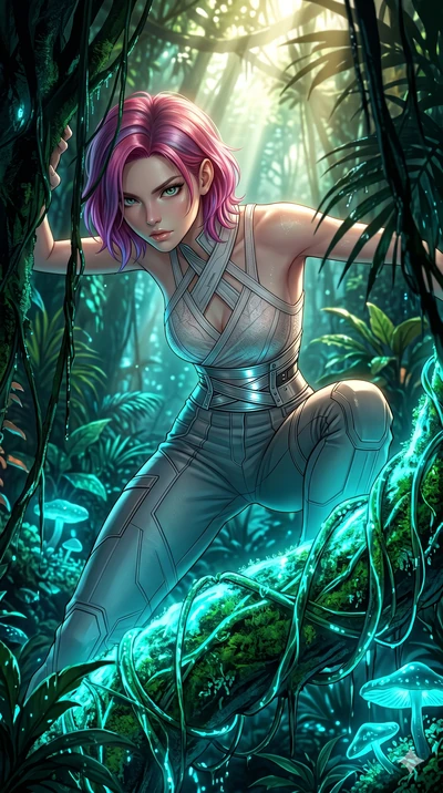 score_9, masterpiece, best quality, ultra-detailed, high-budget anime keyframe, semi-realistic 3D game render, Caucasian woman, strictly human ears. Upper body close-up from the thighs up, character filling the screen for maximum presence. She is cro
