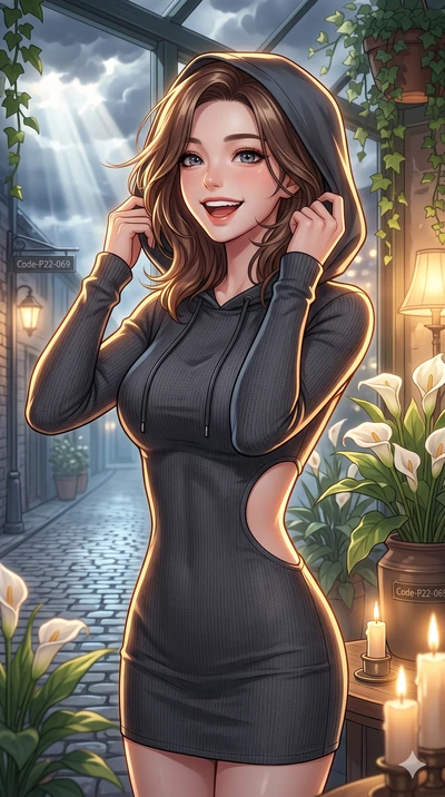 score_9, masterpiece, best quality, ultra-detailed, high-budget anime keyframe, vibrant anime aesthetic, Korean woman. close-up cowboy shot from the waist and thighs up, the character dominates the composition, filling the frame with her large presen