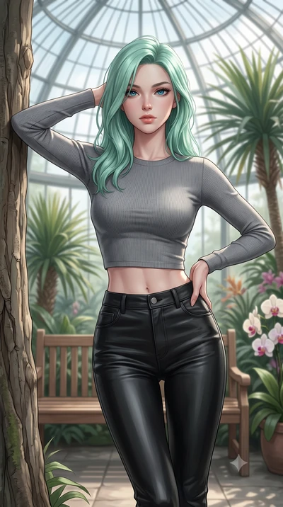 score_9, masterpiece, best quality, ultra-detailed, high-budget anime keyframe, editorial fashion photography, tasteful artistic composition, Japanese woman woman. close-up cowboy shot from the waist and thighs up, the character dominates the composi