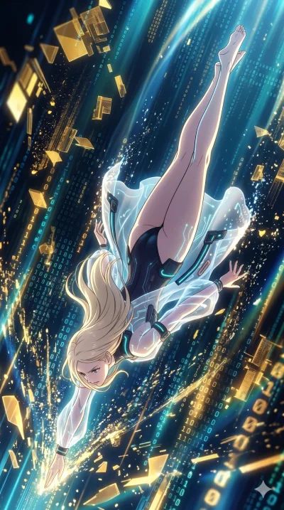 score_9, masterpiece, best quality, ultra-detailed, High-budget Anime Keyframe, vibrant colors, fluid line-art, expressive lighting, cinematic composition, Ufotable-style visual effects, top-tier animation quality, Caucasian woman with pale skin, blo