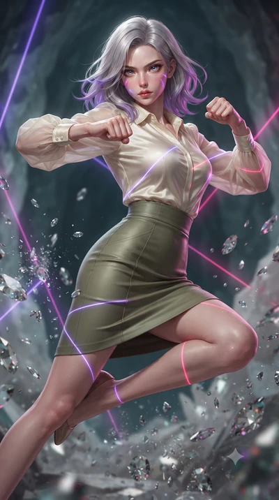 score_9, masterpiece, best quality, ultra-detailed, high-budget anime keyframe, editorial fashion photography, tasteful artistic composition, realistic cosplay photography, Caucasian woman, strictly human ears. close-up cowboy shot from the waist and