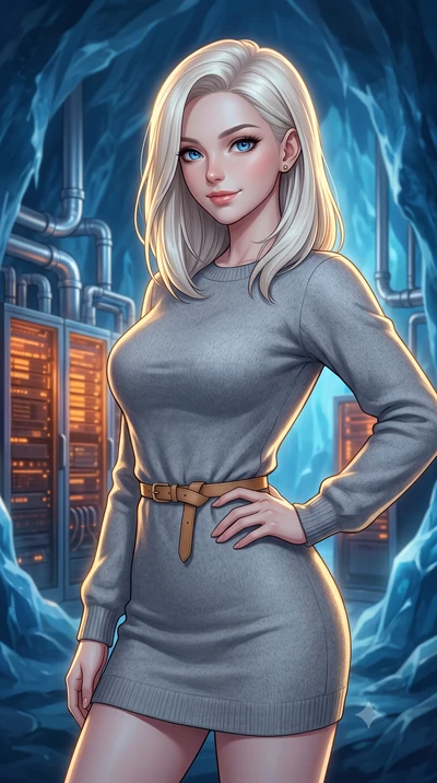 score_9, masterpiece, best quality, ultra-detailed, high-budget anime keyframe, editorial fashion photography, tasteful artistic composition, Caucasian woman, strictly human ears. close-up cowboy shot from the waist and thighs up, the character domin