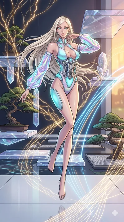 score_9, masterpiece, best quality, ultra-detailed, high-budget anime movie keyframe, cinematic anime lighting, intricate line art, Japanese woman. Dynamic full-body shot stretching the vertical silhouette across the 9:16 frame. weaving threads of li