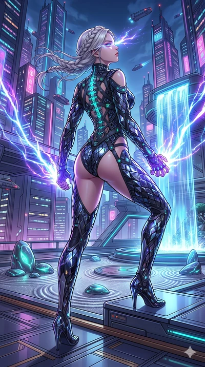 score_9, masterpiece, best quality, ultra-detailed, High-budget Anime Keyframe, vibrant colors, fluid line-art, expressive lighting, cinematic composition, Ufotable-style visual effects, top-tier animation quality, Korean woman with idol-like refined