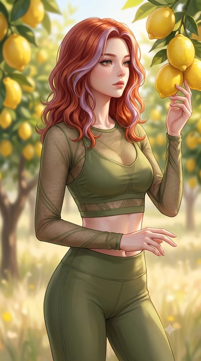 score_9, masterpiece, best quality, ultra-detailed, high-budget anime keyframe, editorial fashion photography, tasteful artistic composition, Caucasian woman woman. close-up cowboy shot from the waist and thighs up, the character dominates the compos