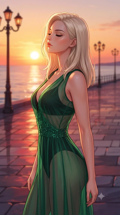 score_9, masterpiece, best quality, ultra-detailed, high-budget anime keyframe, editorial fashion photography, tasteful artistic composition, Caucasian woman woman. close-up cowboy shot from the waist and thighs up, the character dominates the compos