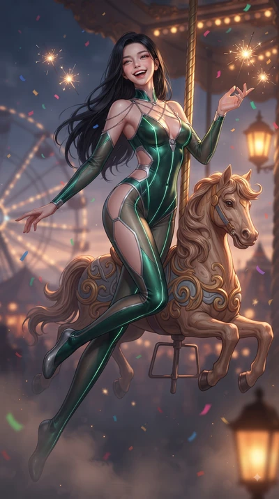 score_9, masterpiece, best quality, ultra-detailed, high-budget anime keyframe, editorial fashion photography, tasteful artistic composition, Korean woman. low angle full-body shot from head to toe showing her feet, filling the entire 9:16 vertical f