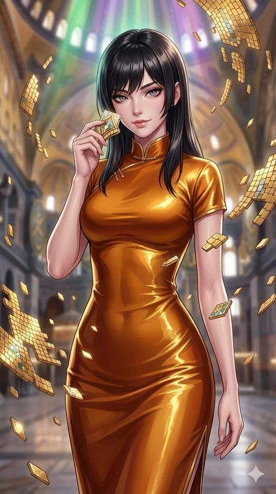 score_9, masterpiece, best quality, ultra-detailed, high-budget anime keyframe, editorial fashion photography, tasteful artistic composition, Caucasian woman, strictly human ears. close-up cowboy shot from the waist and thighs up, the character domin