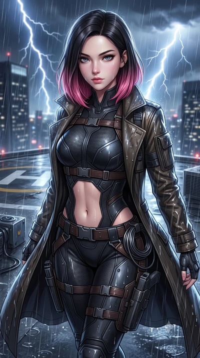 score_9, masterpiece, best quality, ultra-detailed, high-budget anime keyframe, semi-realistic 3D game render, editorial fashion photography, tasteful artistic composition, Korean woman. close-up cowboy shot from the waist and thighs up, the characte
