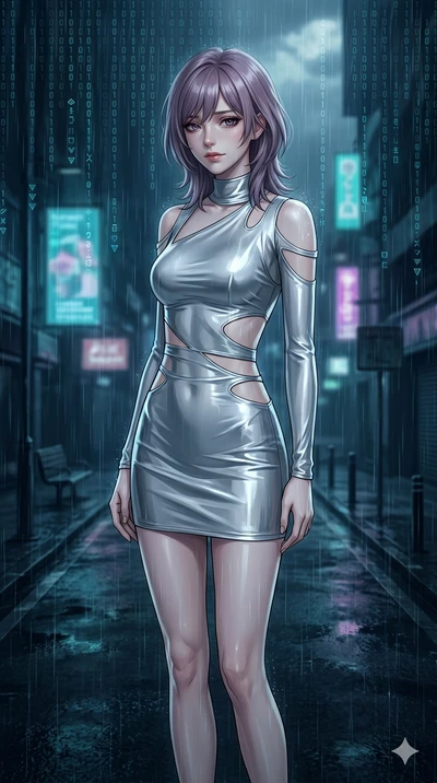 score_9, masterpiece, best quality, ultra-detailed, high-budget anime keyframe, editorial fashion photography, tasteful artistic composition, Japanese woman. cowboy shot from the thighs up, character and outfit filling the frame for maximum editorial