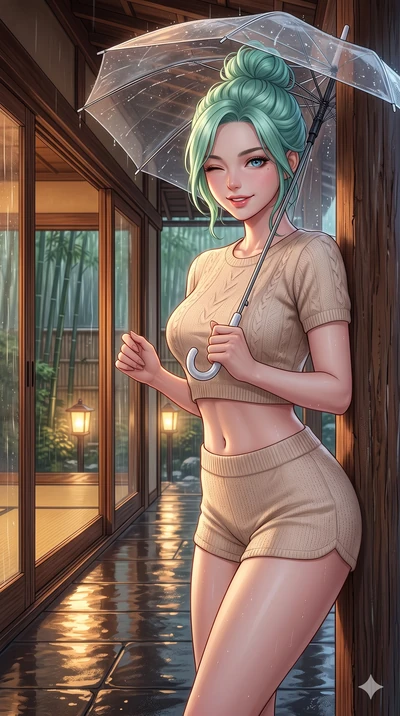 score_9, masterpiece, best quality, ultra-detailed, high-budget anime keyframe, vibrant anime aesthetic, Japanese woman. close-up cowboy shot from the waist and thighs up, the character dominates the composition, filling the frame with her large pres
