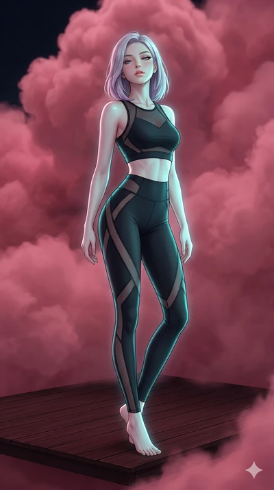 score_9, masterpiece, best quality, ultra-detailed, high-budget anime keyframe, editorial fashion photography, tasteful artistic composition, Caucasian woman, strictly human ears. cowboy shot from the thighs up, character and outfit filling the frame