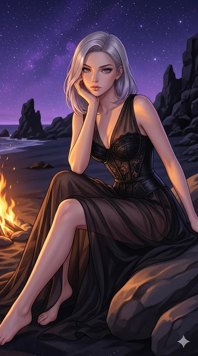 score_9, masterpiece, best quality, ultra-detailed, high-budget anime keyframe, editorial fashion photography, tasteful artistic composition, Caucasian woman, strictly human ears. cowboy shot from the thighs up, character and outfit filling the frame