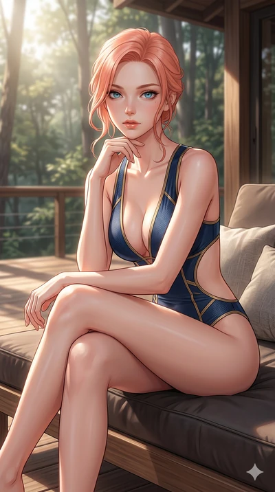 score_9, masterpiece, best quality, ultra-detailed, high-budget anime keyframe, editorial fashion photography, tasteful artistic composition, Japanese woman. cowboy shot from the thighs up, character and outfit filling the frame for maximum editorial