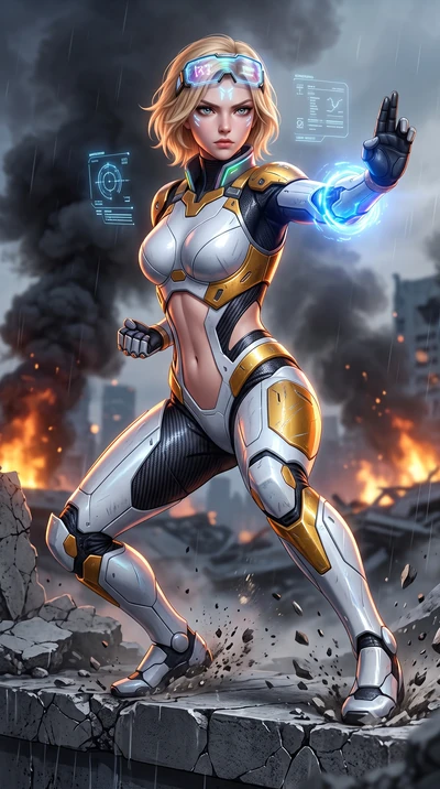 score_9, masterpiece, best quality, ultra-detailed, high-budget anime keyframe, semi-realistic 3D game render, editorial fashion photography, tasteful artistic composition, Caucasian woman. close-up cowboy shot from the waist and thighs up, the chara
