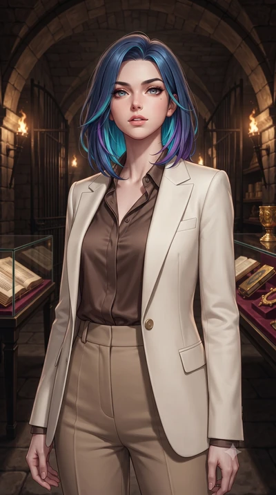 score_9, masterpiece, best quality, ultra-detailed, high-budget anime keyframe, editorial fashion photography, tasteful artistic composition, Caucasian woman, strictly human ears. close-up cowboy shot from the waist and thighs up, the character domin