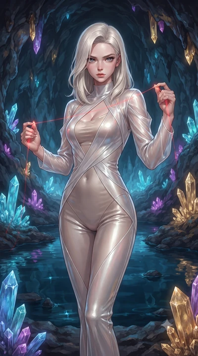 score_9, masterpiece, best quality, ultra-detailed, High-budget Anime Keyframe, editorial fashion photography, tasteful artistic composition, realistic cosplay photography, Caucasian woman, strictly human ears. Low angle cowboy shot filling the entir
