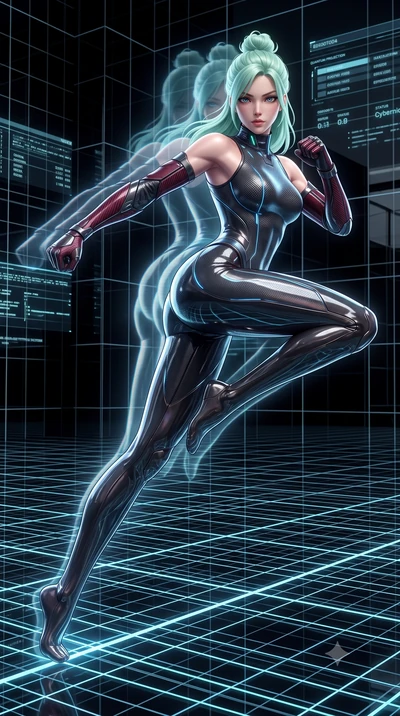 score_9, masterpiece, best quality, ultra-detailed, high-budget anime keyframe, semi-realistic 3D game render, editorial fashion photography, tasteful artistic composition, Japanese woman. low angle full-body shot from head to toe showing her feet, f