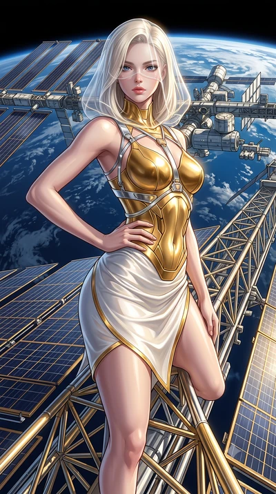 score_9, masterpiece, best quality, ultra-detailed, high-budget anime keyframe, editorial fashion photography, tasteful artistic composition, Caucasian woman. close-up cowboy shot from the waist and thighs up, the character dominates the composition,