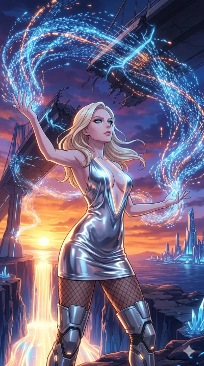score_9, masterpiece, best quality, ultra-detailed, High-budget Anime Keyframe, vibrant colors, fluid line-art, expressive lighting, cinematic composition, Ufotable-style visual effects, top-tier animation quality, Caucasian woman with pale skin, blo